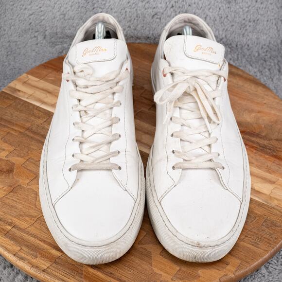 Good Man Brand Men's Size 12 Edge White Leather Premium Sneakers - Picture 2 of 7